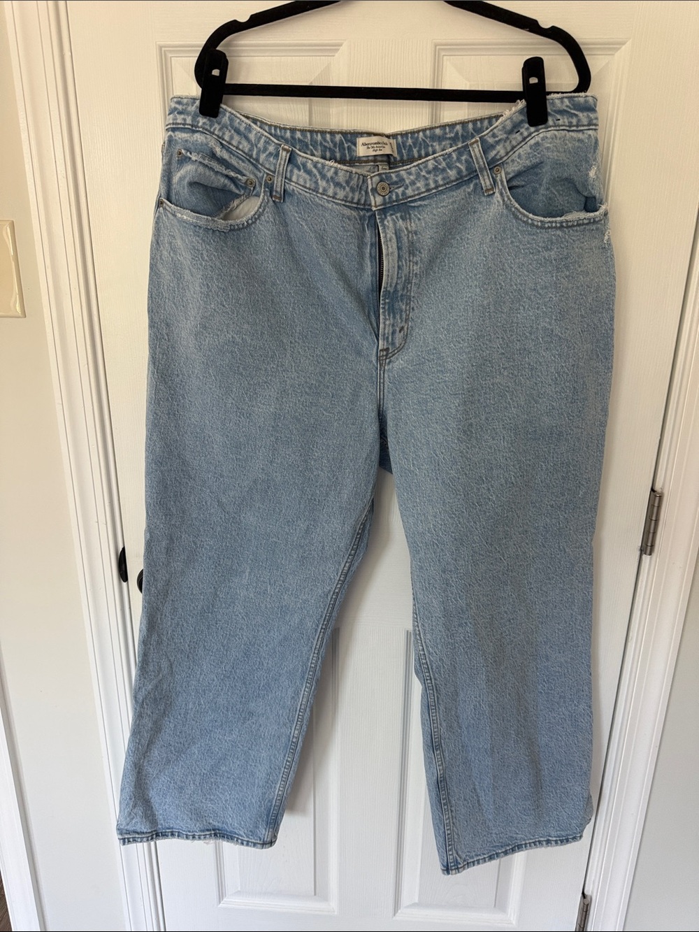 Abercrombie & Fitch Light Blue Straight-Leg Jeans